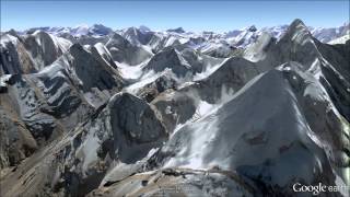 KarakoramHimalayas FlyThrough  Google Earth [upl. by Nymassej181]