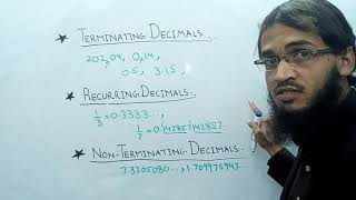 Terminating Recurring and Non  Terminating decimal [upl. by Namra]