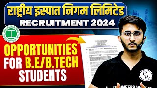 RINL Recruitment 2024  Openings for BEBtech Student  Rashtriya Ispat Nigam Limited Recruitment [upl. by Vincenta730]