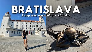 FIRST TIME TRAVELLING TO BRATISLAVA SLOVAKIA🇸🇰  2Day Solo Travel Vlog [upl. by Yecniuq314]