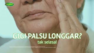 Polident Educational Video  How to Prevent Loose Dentures 15s Bahasa [upl. by Nilam]