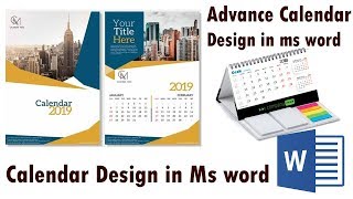 Make beautiful calendar Design in ms word in Hindi  awesome Calendar Design ms word  Part 2  word [upl. by Burrell485]