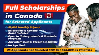 New Full Scholarships for International Students in Canada [upl. by Margetts]