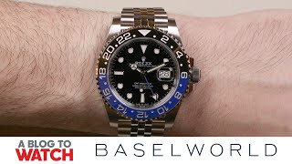 Rolex GMTMaster II 126710BLNR Watch HandsOn  New for Baselworld 2019  aBlogtoWatch [upl. by Clari474]