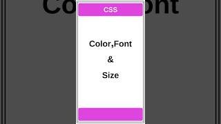 𝐂𝐨𝐥𝐨𝐫𝐅𝐨𝐧𝐭amp𝐒𝐢𝐳𝐞 color font size html5 html htmltutorial heading website Educationslearning [upl. by Worra]