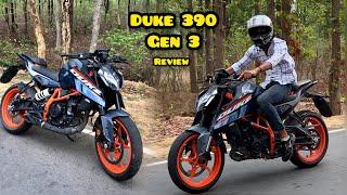 2024 KTM DUKE 390 GEN 3 REVIEW  Duke 390 Details [upl. by Fabrianna756]