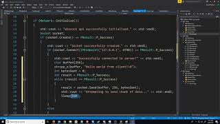 C Blocking Sockets Networking Winsock Tutorial 11 Sending and Receiving Data [upl. by Bevvy]