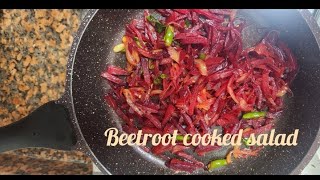 Beetroot cooked salad  Beetroot spicy recipe [upl. by Aennaej]