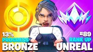 Bronze to Unreal SPEEDRUN Console Fortnite Ranked [upl. by Tnecillim990]