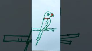 23 দিয়ে টিয়া পাখি আঁকা  Easy drawing of parrot by 23 easyparrot drawing parrot tiapakhi AKA [upl. by Tecla92]