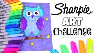 The SHARPIE CHALLENGE  Marker Art Without Erasing [upl. by Aicenad]