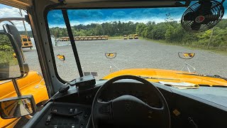 2023 IC CE school bus drive with exhaust brake action schoolbus [upl. by Aniela327]