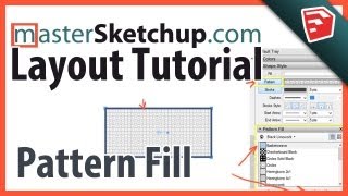 Sketchup Pro  Layout Pattern Fill Tutorial [upl. by Ayanej]