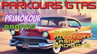 🇫🇷 🐺 GTA5  PRIMOKOUR  TEST DU PARKOUR EN LIVE AVEC LE CREA AlBabaas 🐺 [upl. by Thant]