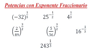 Potencias con Exponente Fraccionario [upl. by Zolnay]