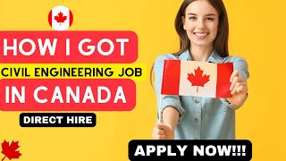 How to Get a Civil Engineering Jobs in Canada  Civil Engineer Jobs in Canada Scope Life Salary 👌😊 [upl. by Rilda247]