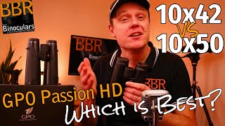 GPO Passion HD 10x42 vs 10x50 Binoculars Which is Best [upl. by Ocirnor947]