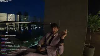 ice poseidon relaxes on hotel roof top with chat to unwind day 1 in korea travel live [upl. by Yahska152]