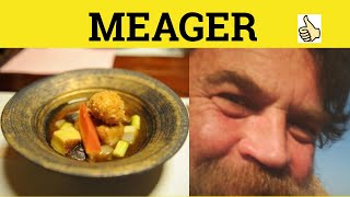 🔵 Meager  Meager Meaning  Meager Examples  Meager Definition [upl. by Fairweather659]