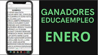 GANADORES EDUCAEMPLEO ENERO [upl. by Celina]