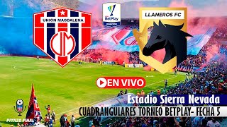 UNION MAGDALENA VS LLANEROS En Vivo Hoy 🔴 Cuadrangulares Torneo Betplay 2024 Fecha 5 Partido en vivo [upl. by Ardnaeel]