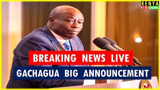 LIVE  Gachagua to address the Nation after Kindiki Swearingin as Deputy President from Kirinyaga [upl. by Suidaht]