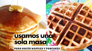 Waffles y Pancakes ¡Usando la misma masa  Paloma Casanave Miss Cupcakes [upl. by Abbe759]