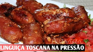 Churrasco de linguiça toscana na panela pressão shorts [upl. by Mendie]