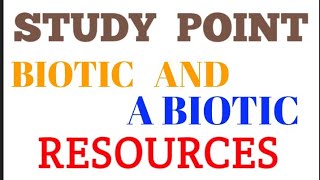 Biotic resources  A biotic resources [upl. by Nolyat]