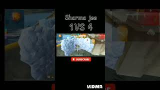 1vs 4 Garena free fire gameplay with my youtube channel Sharma jee official62 [upl. by Adnarim]