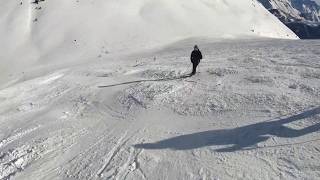 Most Difficult black Run in Auris  Skiing Alpe DHuez 2019 4k [upl. by Nnylirret]