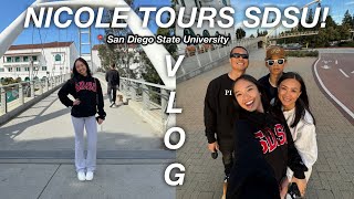 NICOLE TOURS SDSU San Diego State University VLOG  The Laeno Family [upl. by Suelo]