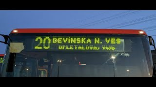 20  Bojnická → Opletalova VW5 → Tesco Lamač → 45  Nár onk ústav 0523  nezrýchlené so zvukom [upl. by Iggy]