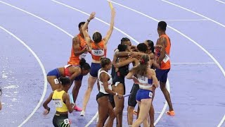 Femke Bol wins mixed 4x400m Relay Gold for Netherlands at Olympics Paris 2024 What a Sprint Femke [upl. by Nodal]