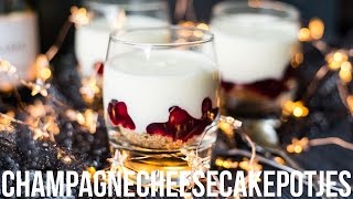 RECEPT Champagnecheesecakepotjes  OhMyFoodness [upl. by Anawaj361]