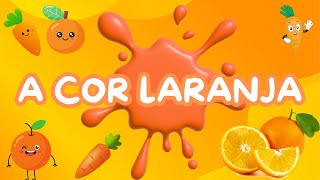 AS CORESA COR LARANJA EM PORTUGUÊS EXPLORANDO A COR LARANJAMUNDOENCANTADO [upl. by Nolly]