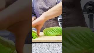 🍃QUICK AND EASY LETTUCE SALAD🌱Clever Food Hacks For Everyday Life  How to cut lettuce for salad [upl. by Shatzer849]