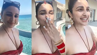 Parineeti chopra shares Maldives honeymoon cute video with Raghav Chadha [upl. by Neersan]