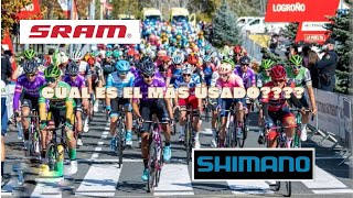 SHIMANO O SRAM  cual es el favorito del peloton ciclista [upl. by Renat528]