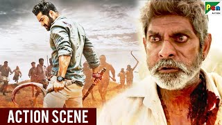 Aravind Sametha  Jr NTR Best Action Scene  Pooja Hegde Jagapathi Babu  Hindi Dubbed Movie [upl. by Namaan673]