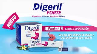 Digeril Forte Pocket Bebible  Un shot que elimina la acidez y flatulencias con rapidez [upl. by Hilliard]