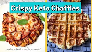 The Best Crispy Chaffles Ever These Make Great Pizza Chaffle [upl. by Larcher344]