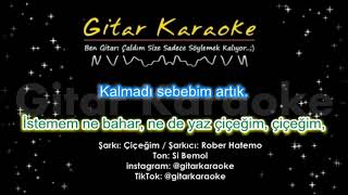 Çiçeğim  Gitar KARAOKE Rober Hatemo [upl. by Ylrebmyk]