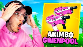 Je DÉCOUVRE les AKIMBO de GWENPOOL MYTHIQUE sur FORTNITE Voici le résultat [upl. by Maible]