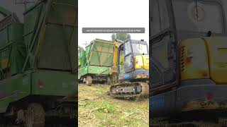 Process Of Rescuing Harvester Stuck In Farmland [upl. by Enorel283]