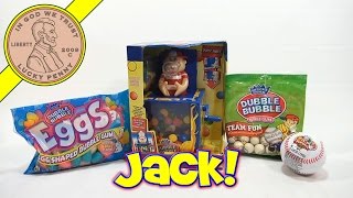 Dubble Bubble Collection  Jack In The Box Gumball Dispenser Baseball amp Egg Shaped Bubble Gum [upl. by Nivi]