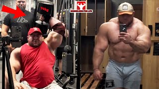 70 KG Single Arm Overhead Dumbbell Tricep Extension  Ivan Makarov Motivation [upl. by Winterbottom935]