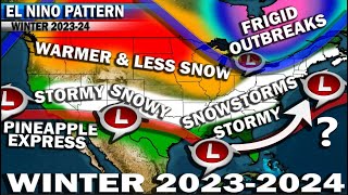 Winter Outlook 2023  2024 Strong El Nino Could Result in Much Bigger Snow Chances This Winter [upl. by Oicanata]