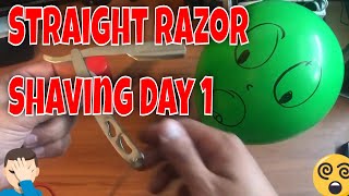 Straight Razor Shaving for Beginners Day 1 [upl. by Atiker]