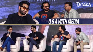 Devara  Part 1 Trailer Launch  Jr NTR Saif Ali Khan Koratala Siva amp Karan Johar Q amp A With Media [upl. by Gilbertine]